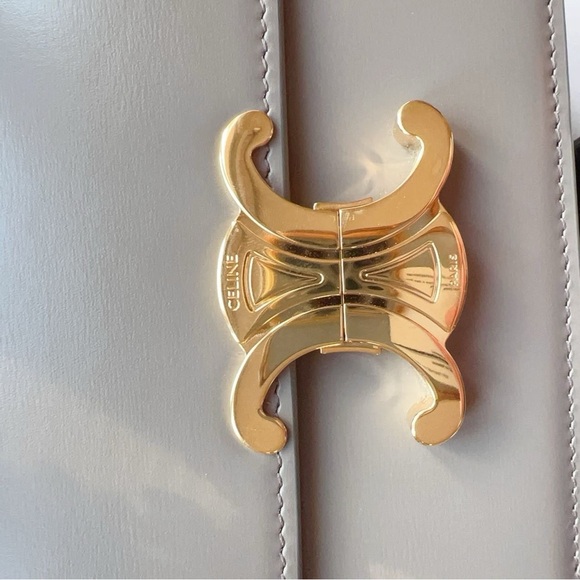 Celine Teen Triomphe Crossbody Bag Grey - Picture 4 of 8